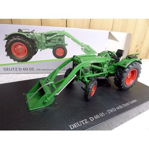 UH 1:32 5254 Deutz D 60 05 with loader Tractor Alloy Metal Diecast Cars Model Toy Vehicles For Children Boy Toys