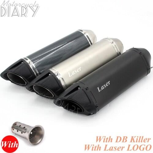 51mm Universal Motocross DB Killer Exhaust Motorcycle Escape Moto Muffler Pipe Akrep For FZ1N CBR650 F800 BN600 Sticker SC Laser