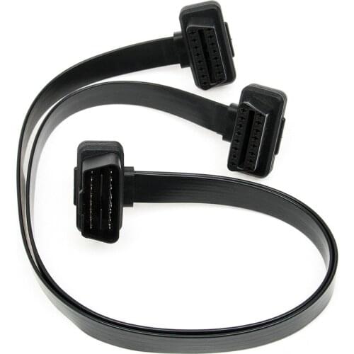 Universal OBD2 OBD 2 OBDII Cable 1 To 2 Dual Vehicle Connector 16 Pin Plug for GPS ELM327 Any Car