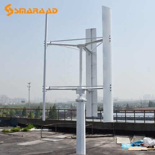CE approved 5kw Vertical Wind Turbine 250 RPM Wind Generator 24v 48v 96v 120v 220v 50HZ 3 blades home use New Energy Windmill