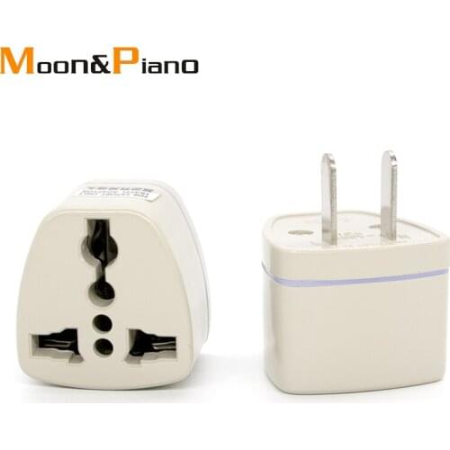 High Quality gray Universal UK EU AU IT Converter to US USA 2 Pin AC Travel Power Plug Transform Charger Adaptor Connector