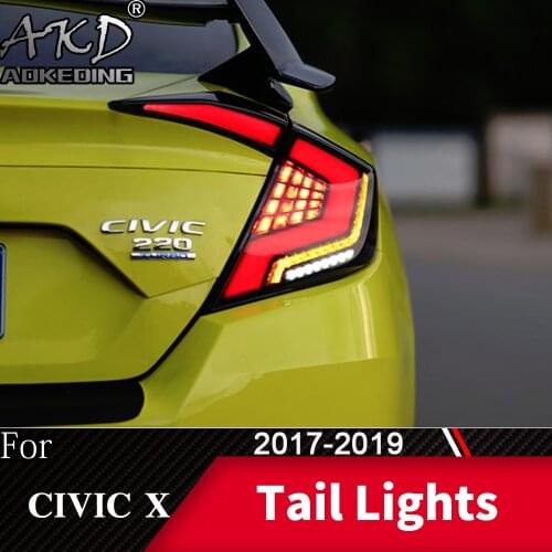 Tail Lamp For Car Honda Civic G 10 X 2017-2019 LED Tail Lights Fog Lights Daytime Running Lights DRL Tuning Cars Car Accessories