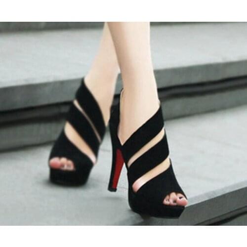 HOT 2019 Sandals Women Summer Gladiator High heels Peep Toe sandals casual shoes woman Waterproof platform sandals