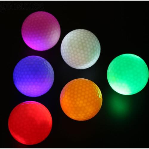 Gohantee 3pcs LED Golf Balls With Box Night Training Golf Practice Ball 42.6mm Dia Surlyn Golf Balls 6 Colors Balle De Golf Gift
