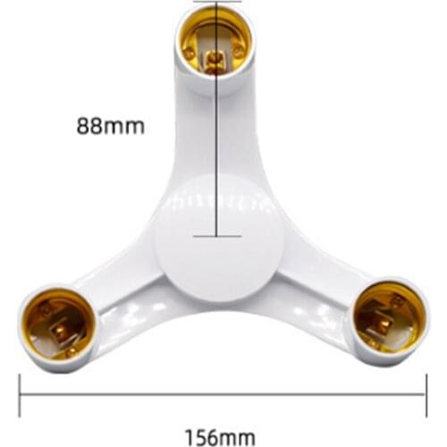 5pcs 3In1 E27 to E27 extended LED Lamp Bulbs Socket Splitter Adapter Holder For Photo Studio