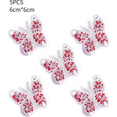 6cm Rhinestone Patches Hotfix Rhinestone Mixed Embroidered Iron On Patch For Clothing Badge Paste For Clothes Bag Pant Shoes New