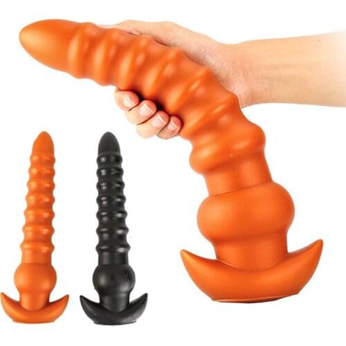 Liquid Silicone Anal Plug Beads Huge Dildo Sex Toys Masturbator For Women Men Prostate Massager Anus Dilator Vagina Stimulator