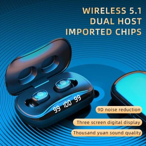 LED Display Wireless Earphone TWS Bluetooth 5.1 In Ear Headphones Bass Stereo Audio Music Sport Earbuds With Touch Control
