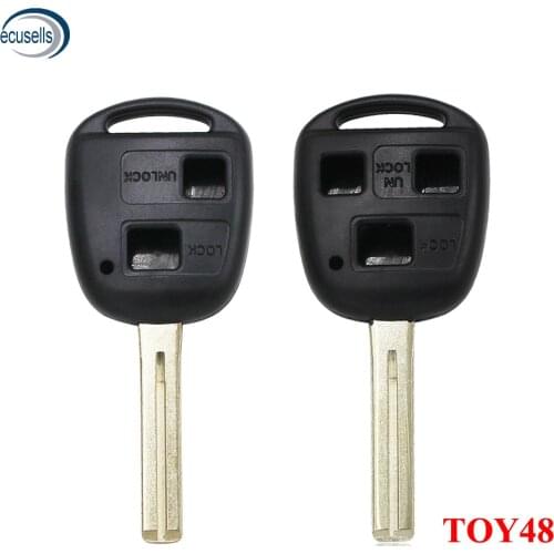 2/3 Button TOY48 Remote Car Key Shell Case for Lexus RX300 LS400 LS430 ES330 SC430 IS300 LX470 RX330 RX350 GS300