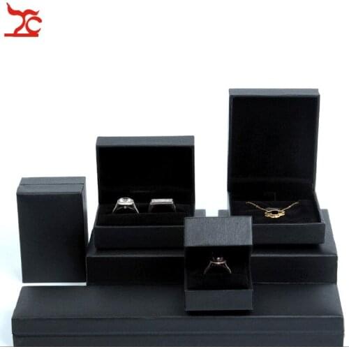 Black Paper Package Case Ring Necklace Earrings Bracelet Jewelry Gift Box Decor necklace gift box