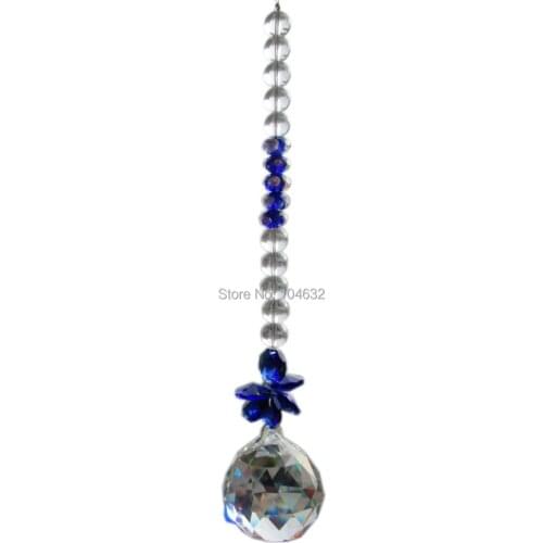 Feng shui 30mm crystal ball&14mm octagon beads healing crystals suncatcher wedding decoration,crystal chandelier parts 1876