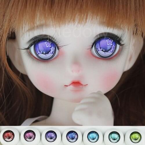 New 1 Pair Star Like DIY Acrylic Eyes for BJD 1/3 1/4 1/6 1/8 SD BJD Doll Eyes 14mm 16mm 18mm 20mm 22mm Toy Accessories
