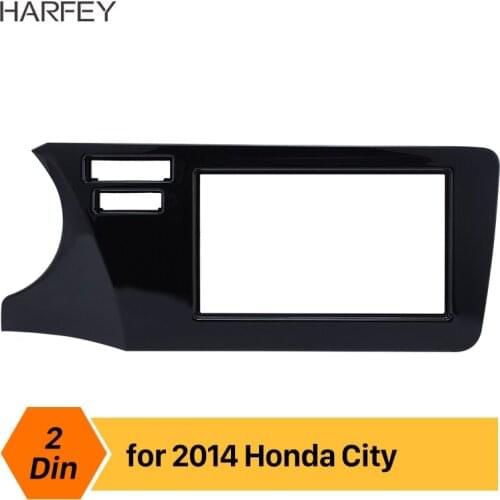 Harfey In Dash Car Stereo Radio Fascia Panel Frame Mount Kit Cover Trim for 2014 Honda City(LHD) OEM Installation kit No gap