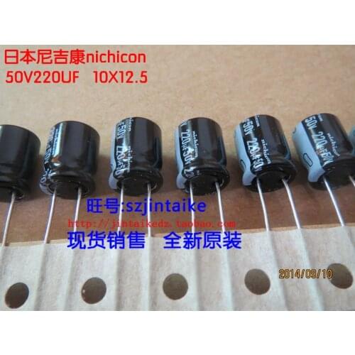 2020 hot sale 30PCS/50PCS Import electrolytic capacitors 50V220UF 10X12.5 VR series NICHICON spot 85 degrees free shipping
