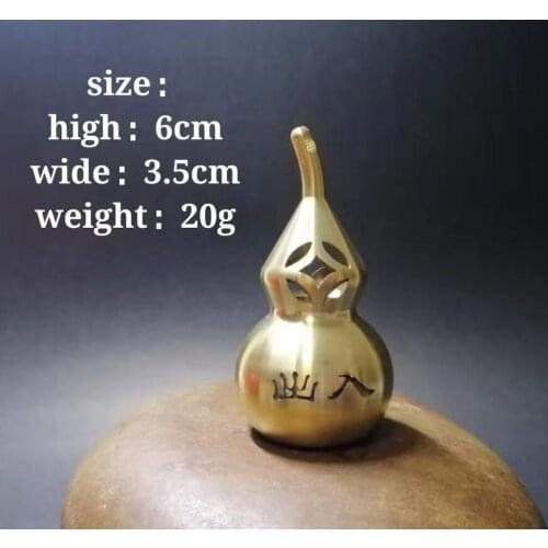 Chinese pure brass gourd small crafts statue #1