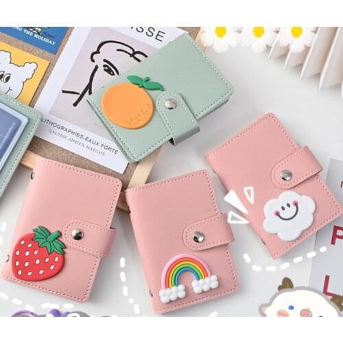 Fashion Business Card Holder Women Credit Card Case ID Bag For Girls Clutch Organizer Wallet Cartoon Card Storage
