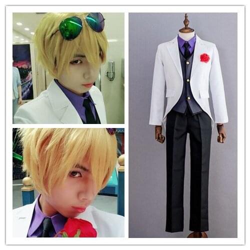 LOL Cosplay Costume The Prodigal Explorer Debonair Ezreal Cosplay Costume Wig Glass Party Role Play Halloween Costume Cosplay