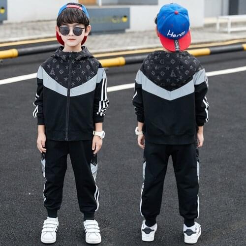 Cool Spring Autumn Girls Clothing Suits Coat +Pants 2pcs/Set Pullover Kids Teenager Outwear Sport Beach School High Quality