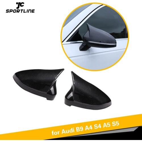 Rearview Mirror Cover Cap for Audi A4 S4 A5 S5 Sline 2017 2018 2019 Side Mirror Cap Shell Add On Car Sticker