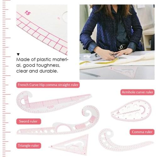 Multi-style Sew French Curve Metric Ruler Measure for Sewing Dressmaking TER Tool
