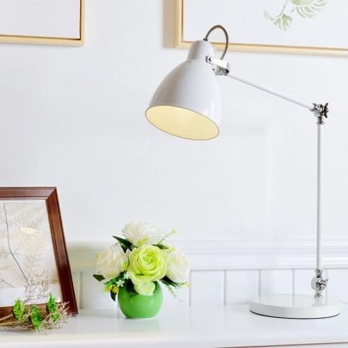 Swing Arm Desk Lamp Interchangeable Base Or Clamp Classic Architect Clip On Table Lamp Adjustable Arm LED light bulb E27 EU US