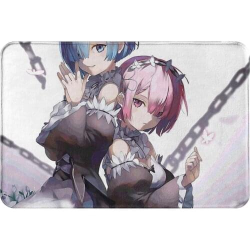 Re Zero Starting Life in Another World Kitchen Non-Slip Carpet Ram Rem Living Room Mat Welcome Doormat Floor Decoration Rug