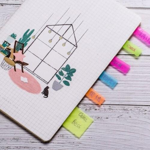 New 100Sheets Fluorescent Paper Self Adhesive Memo Pad Sticky Notes It Marker Memo Sticker Family And Office Use School Supplies