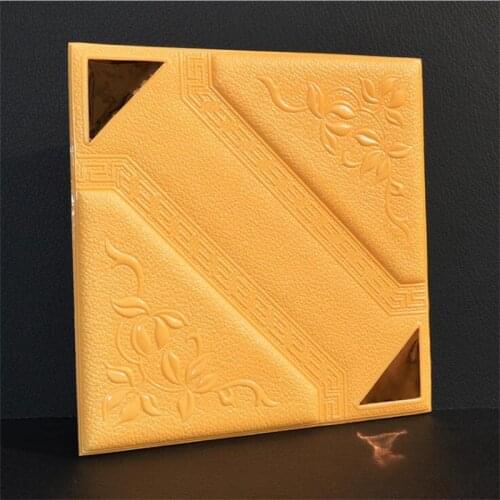 PE Foam 3D Leather Carving Wall Sticker 30*30cm Soft Case Living Room Bedside TV Background Wall Home Decor Self-adhesive Mural