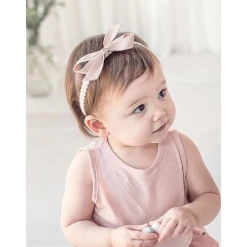 2021 New Baby Bows Headband Kids Hair Band Girl Headdress Princess Bowknot Headbands Photography Props Hair Accessories