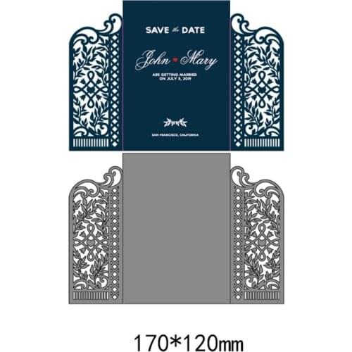 Making Scrapbook Greeting Card Decor Lace Hollow Frame Metal Cutting Dies Stencil Frame Embossing Template DIY New 170*120mm
