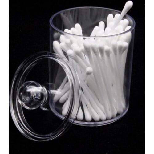 Transparent Cotton Swab Storage Box Desktop Plastic Dustproof Clear Toothpick Box Home Makeup Lipstick Puff Display Storage Box