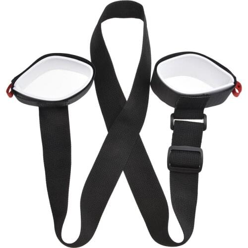 Adjustable Outdoor skiing double skateboard fixed shoulder strap Flexible length black nylon anti-skid fixed Snowboard