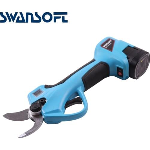 32mm pruning shears electric LED display function Finger protection electric garden tool cordless scissors for grass