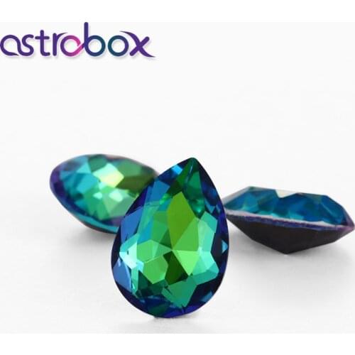 Sphinx Hotfix Stone Crystal Drop Stone Glass rhinestones for clothing stones decor garment applique accessories Green crystal Cl