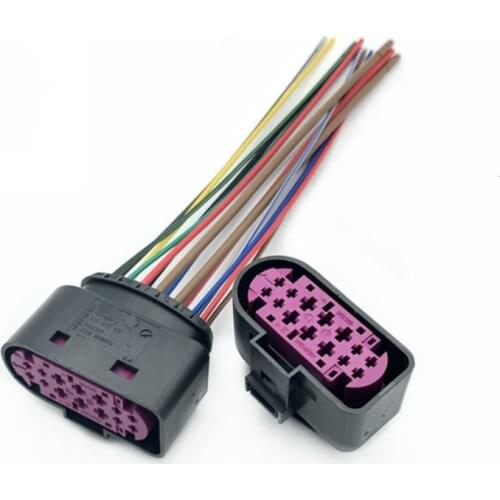 Car headlight plug harness connector with wire for Volkswagen Magotan CC Tiguan For Audi A6L A4L A5 Q5 A3 Q3