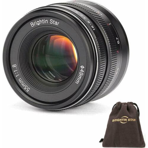 Brightin star 55mm F1.8 Full Frame Manual Fixed Lens for Nikon Z Sony NEX-E Canon RF Mount Cameras