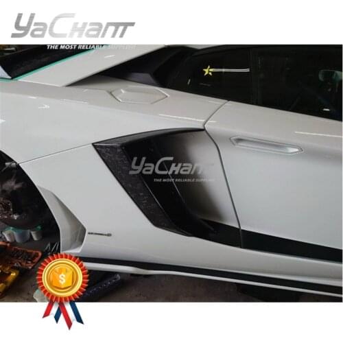 Car-Styling Forged Carbon Fiber Side Vents Fit For 2011-2014 Aventador LP700 LP720 BKSS Style Quarter Panel Fender Vent