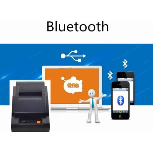 Black High quality 58mm thermal printer receipt machine printing speed 90mm / s Takeaway Wireless bluetooth