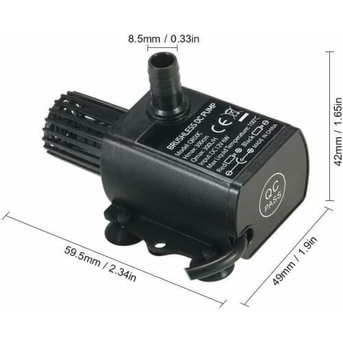 Waterproof DC12V Mini Brushless Water Pump For Circulating 6W QR50C Camper Caravan Motorhome Boat Garden Home