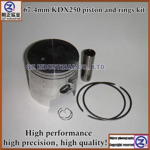 High quality for kawasaki 2 strokes 250cc motorcycle engine parts KDX250 piston and rings kit