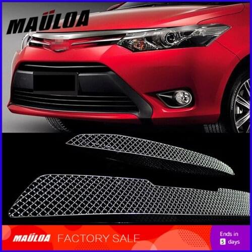 High quality 304 Stainless fit well modification car front grille racing grills grill cover trim for vios 2014 2015 2016