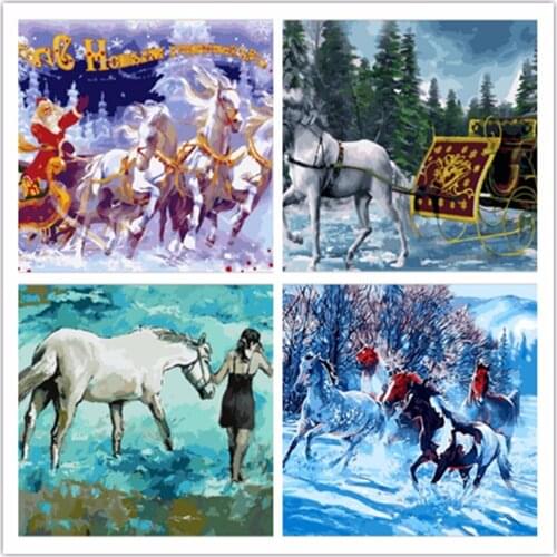 Yunxi art, Modern home decor modular horse picture Diy painting by numbers,wall art canvas painting pictures by numbers RS267