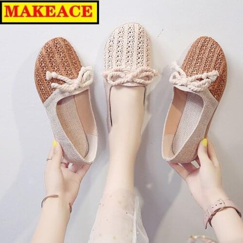 Womens Flat Shoes Fashion Fabric Breathable Womens Single Shoes Summer Outdoor Sandal Party Womens Shoes Casual Womens Shoes