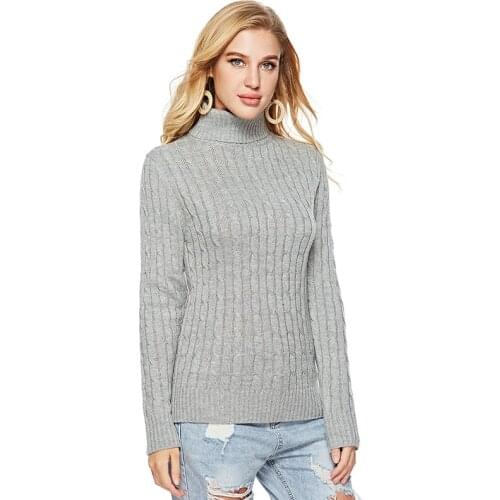 AECU Winter Knitted Sweaters Pullovers Turtleneck Warm Women Sweater Femme Pull High Elasticity Soft Lady Pullovers Sweater