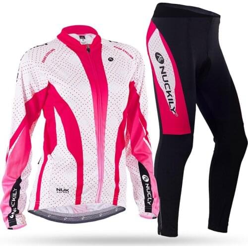 Winter womens Long sleeves Fleece Thermal Sublimation Cycling Jacket suit
