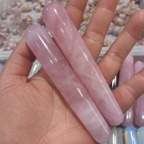 1pcs Natural powder crystal massage stick Jade ribbing ribs facial facial massage sticks Shu Jing rod point rod