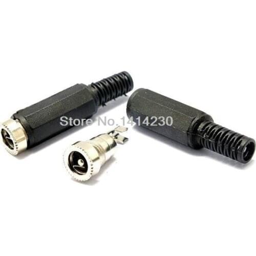 100Pcs 5.5mm x 2.5mm 5.5*2.5 / 5.5x2.5mm Female DC Power Metal Socket Jack Connector Adapter Weld Line