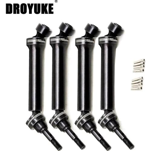 Droyuke 2/4PCS Hard Steel Front Rear Drive Shaft 7151 for Traxxas 1/16 Mini E-Revo EREVO SUMMIT SLASH 4WD RC Car