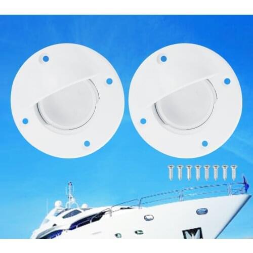 2PC Universal White Nylon Marine Boat Transom Deck Mount Drain Scupper Valve Screw Cap Bung Stopper Replacement Boat Accessories
