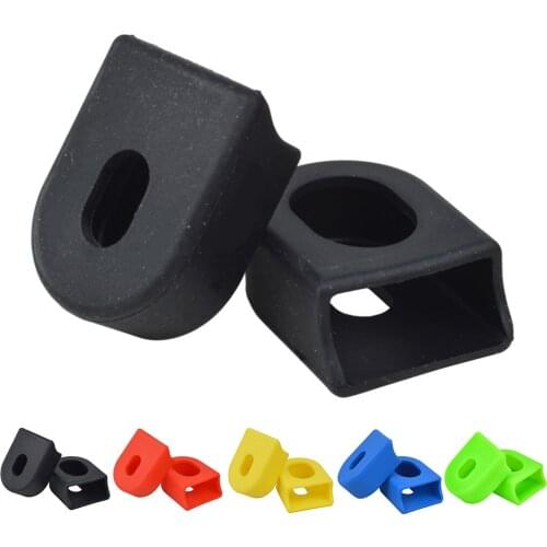 2Pcs Bicycle Accessories MTB Road Bike Crank Protector Carbon Crankset Silicone Gel Cover Protective Sleeve Bicycle Boots